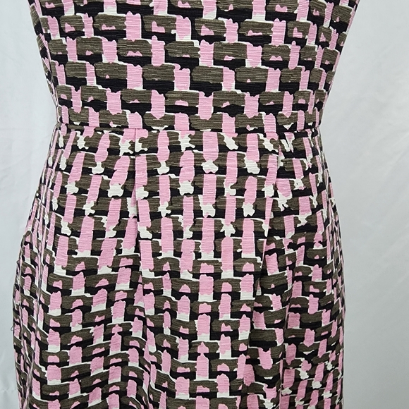NWT Banana Republic Petite Abstract Silk Pink Pockets Dress Strapless, 4P - Picture 6 of 16
